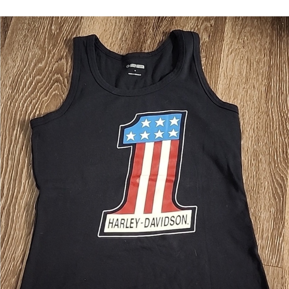 Harley-Davidson Black Tank with Patriotic Graphic